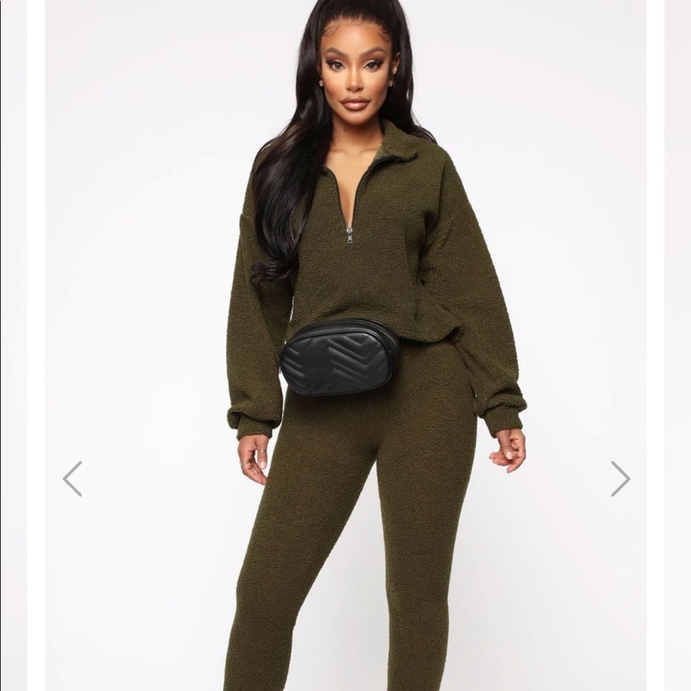 Fashion Nova Beary Cute Sherpa Set